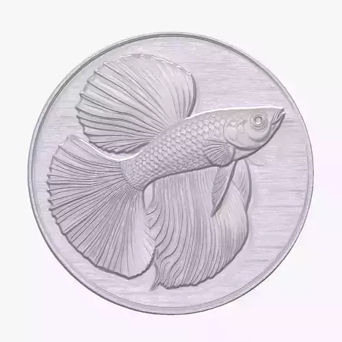Guppy Fish 1 basrelief for 3D printing