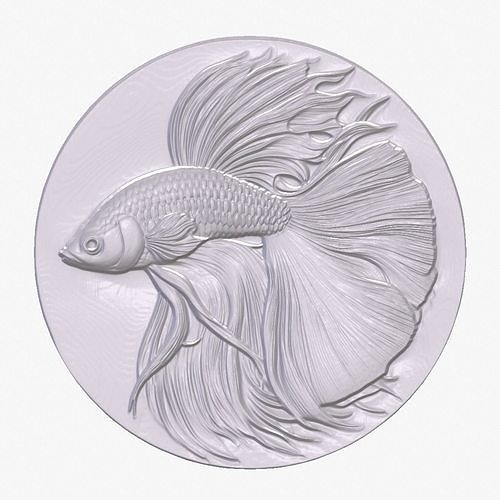 Guppy Fish 2 basrelief for 3D printing 3D print model