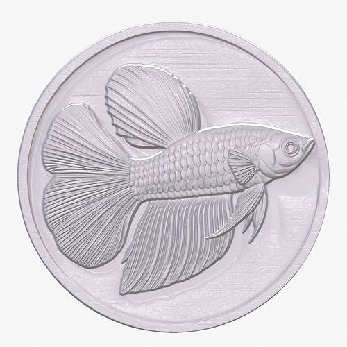 Guppy Fish 4 basrelief for 3D printing 3D print model