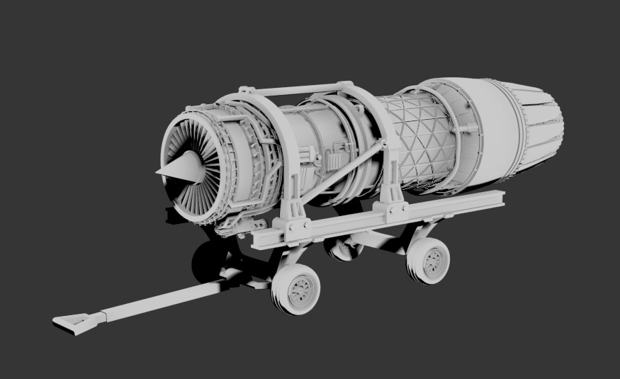 f100pw229 f-16 C Engine in 72 scale 3D print model_1