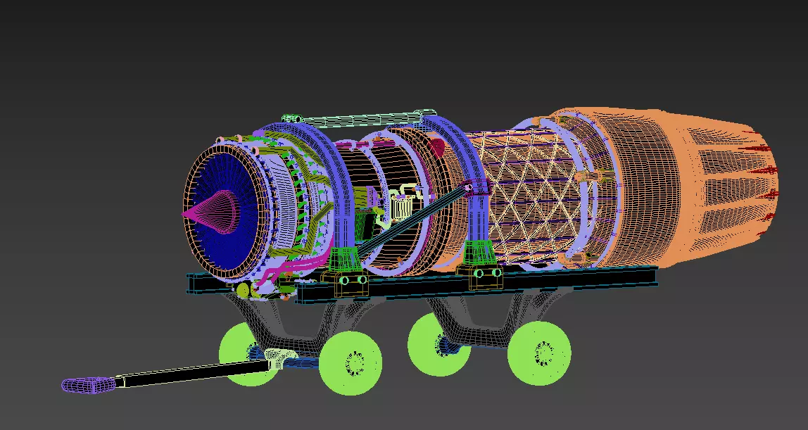 f100pw229 f-16 C Engine in 72 scale 3D print model_0
