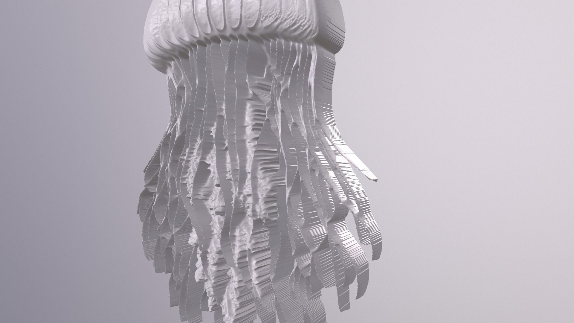 Jellyfish 8 basrelief for 3D printing 3D print model_3