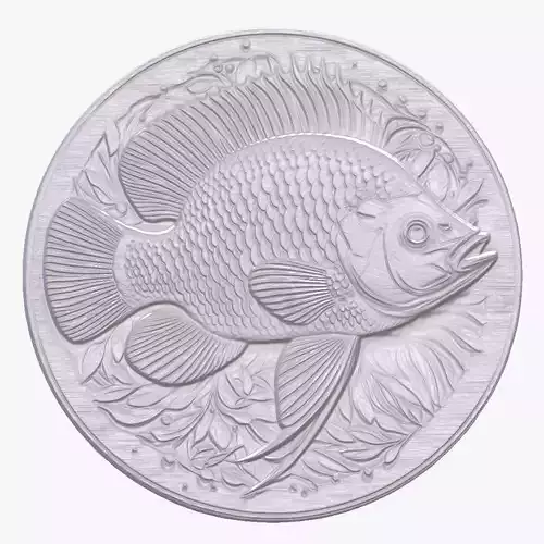 Pan Fish 1 basrelief for 3D printing