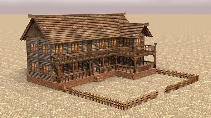 Medieval house fifteen 15 Low-poly 3D model