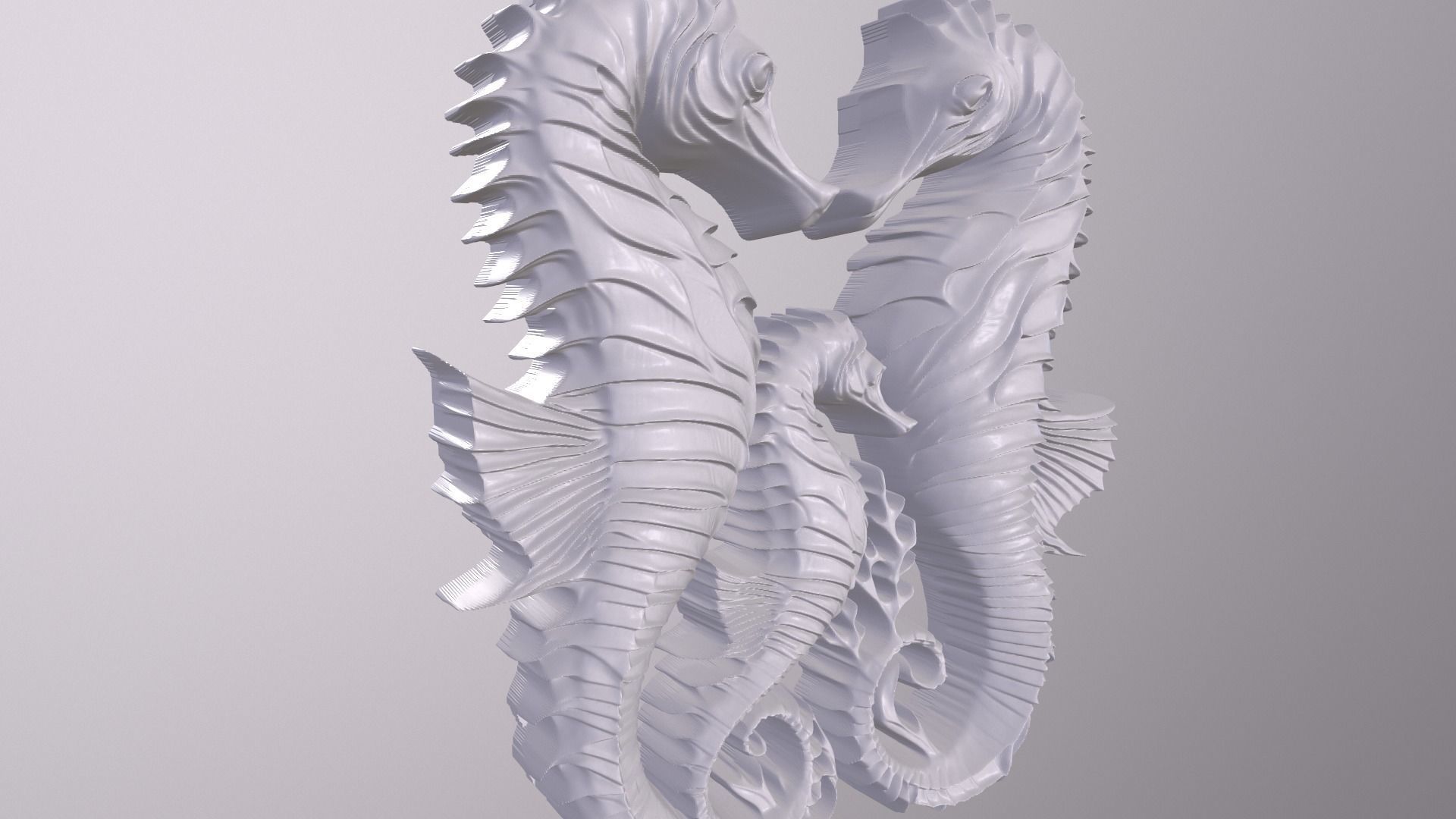 Sea Horse 11 basrelief for 3D printing 3D print model_4