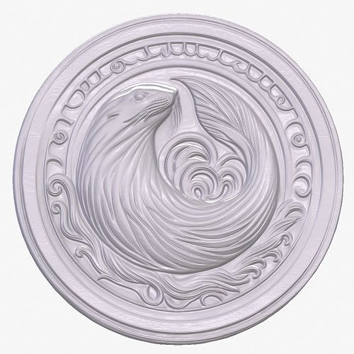 Seal 2 basrelief for 3D printing 3D print model
