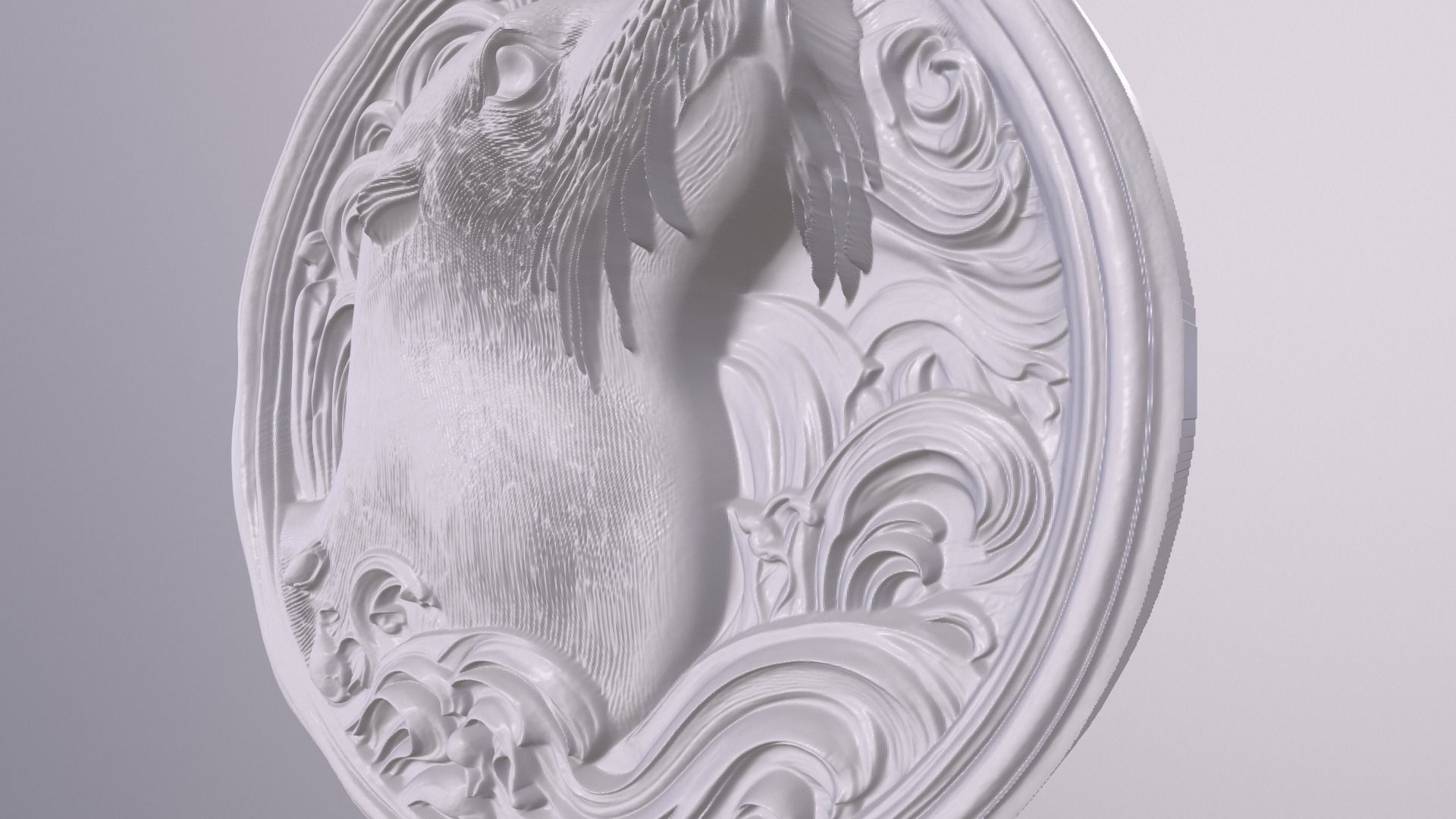 Sealion basrelief for 3D printing 3D print model_3