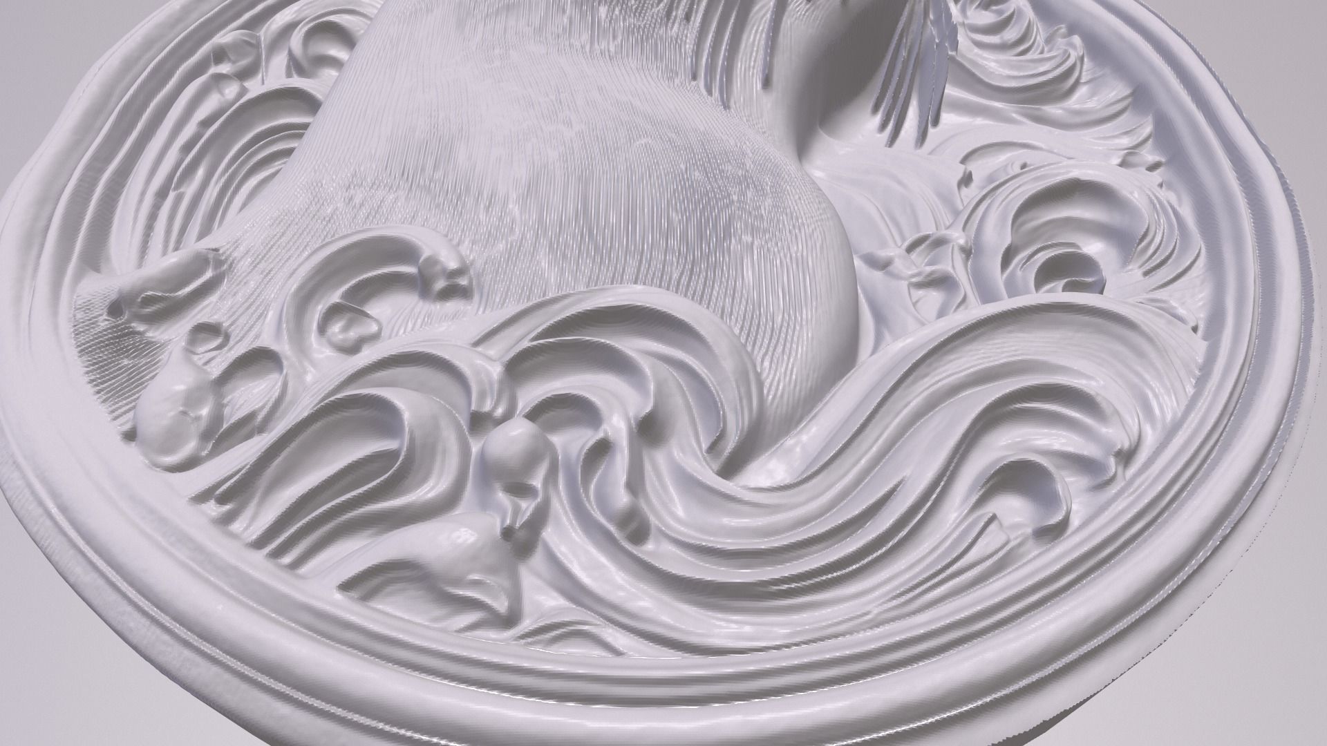 Sealion basrelief for 3D printing 3D print model_2