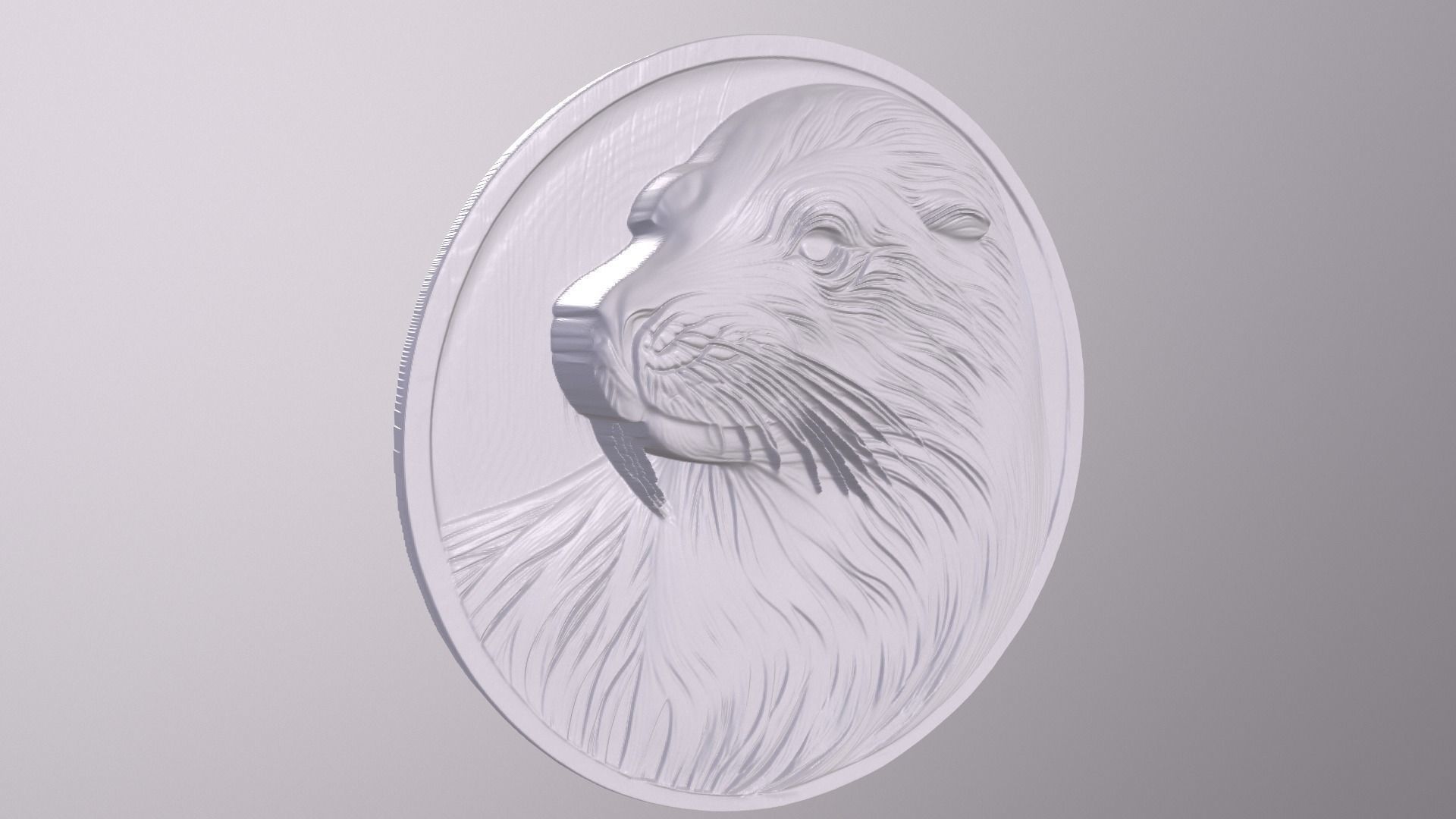 Sealion 4 basrelief for 3D printing 3D print model_4