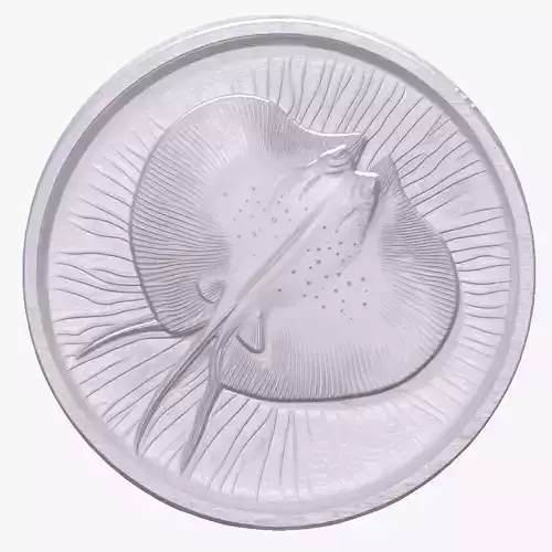 Stingray 1 basrelief for 3D printing
