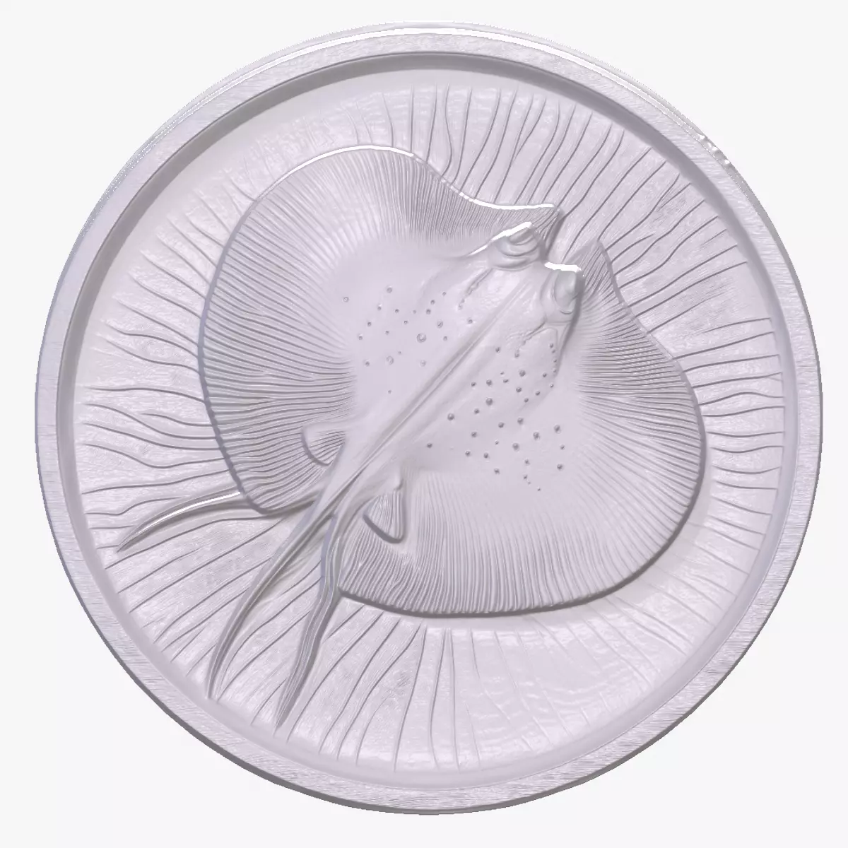 Stingray 1 basrelief for 3D printing 3D print model