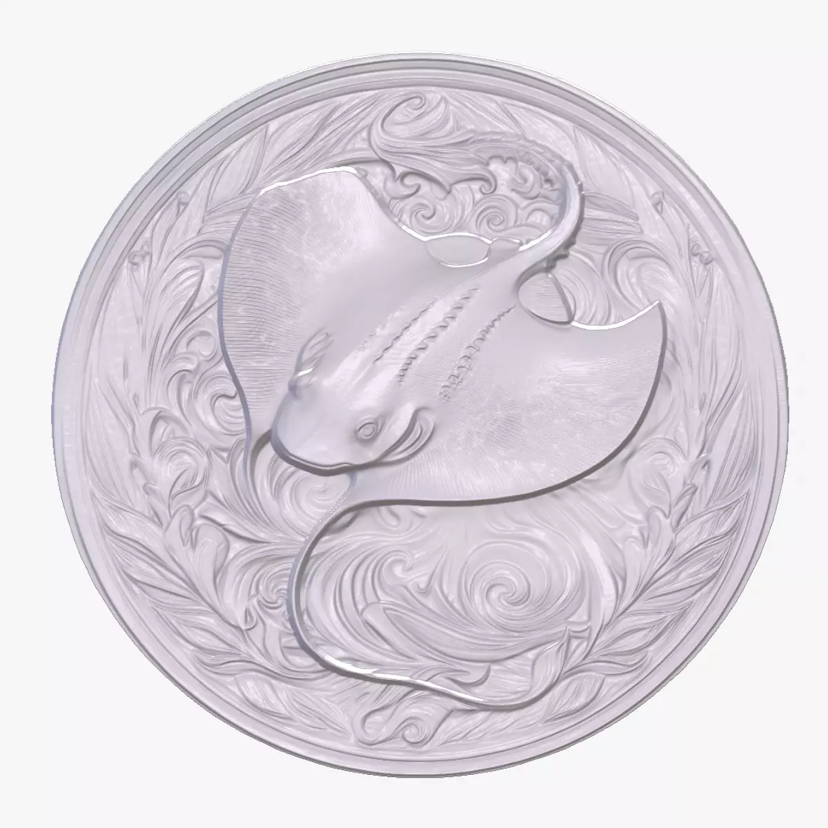 Stingray 6 basrelief for 3D printing 3D print model