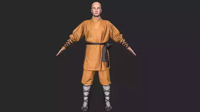monks  Low-poly 3D model