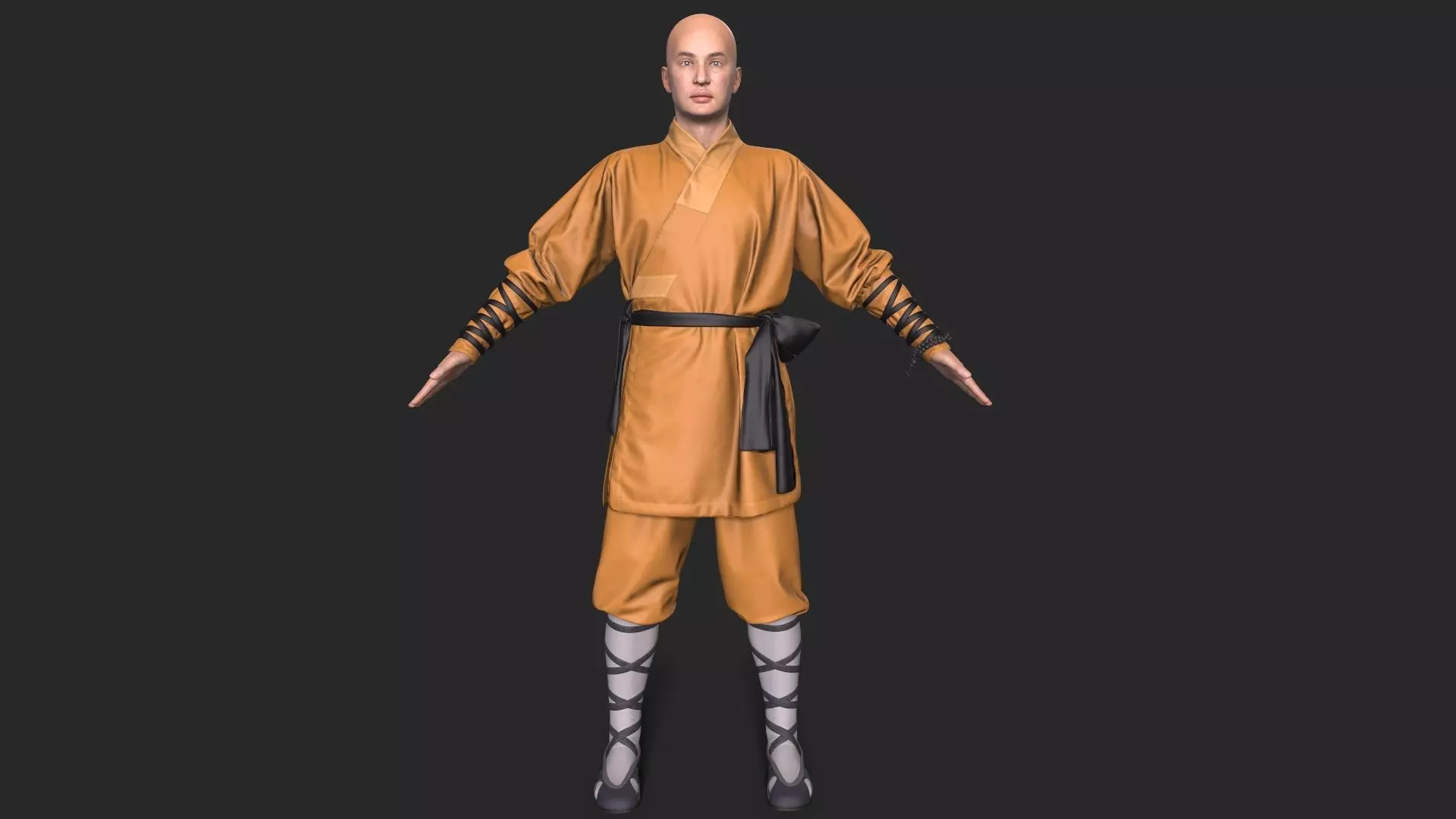 monks  Low-poly 3D model_0