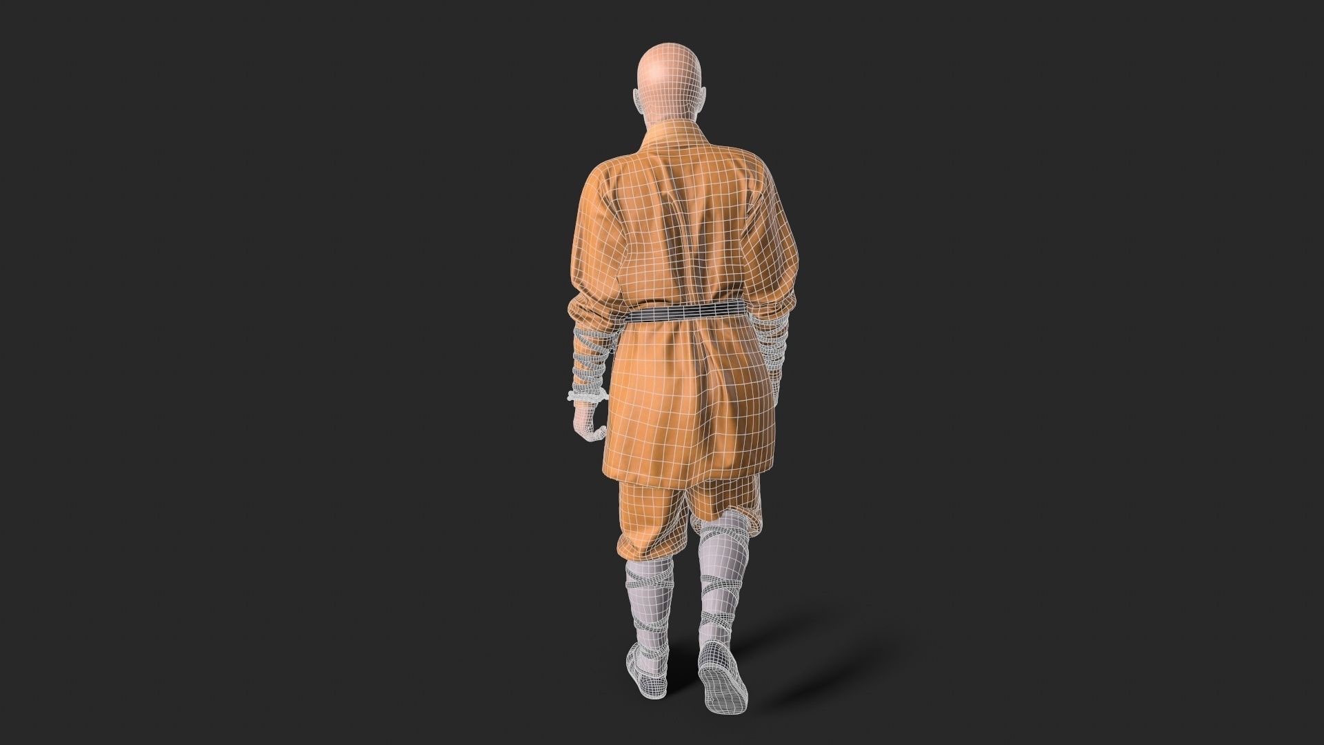monks  Low-poly 3D model_10