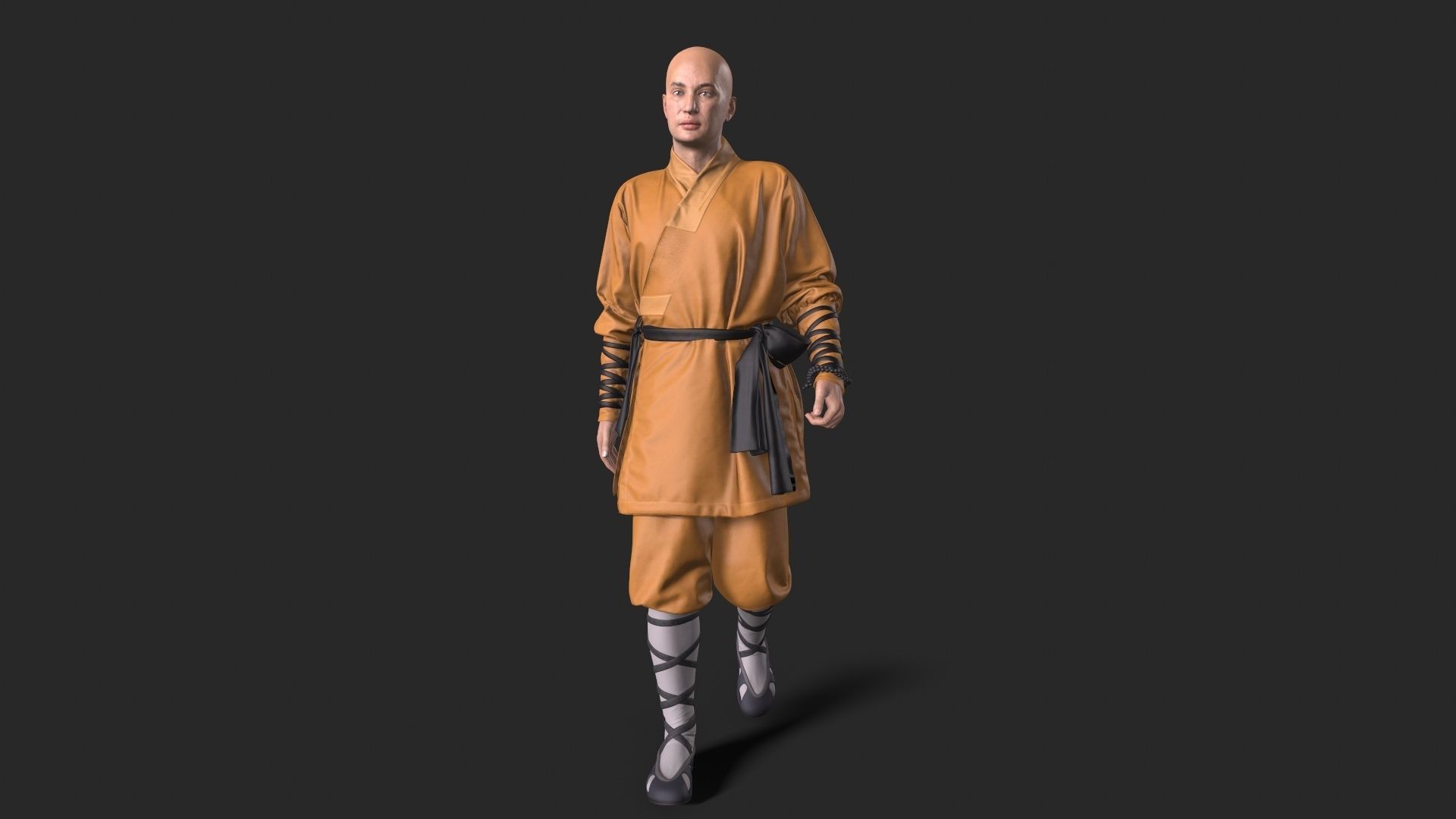 monks  Low-poly 3D model_7