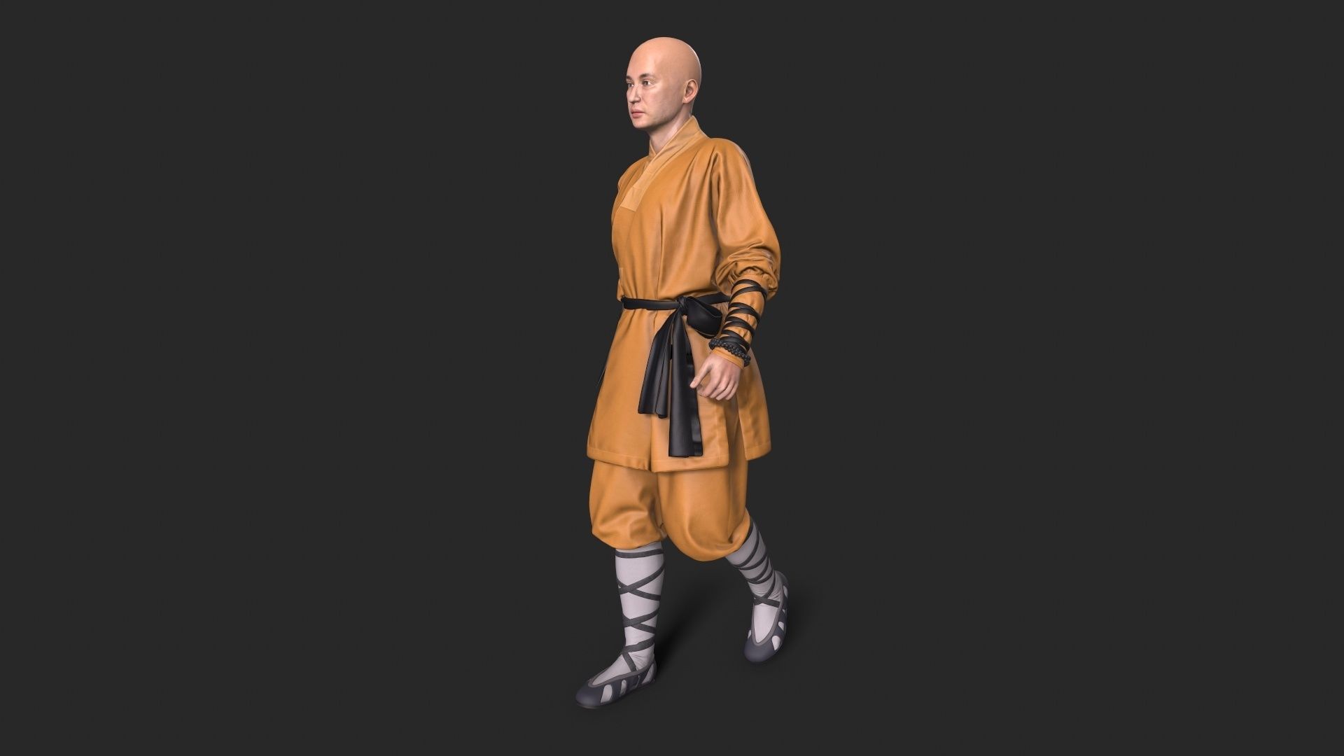monks  Low-poly 3D model_5