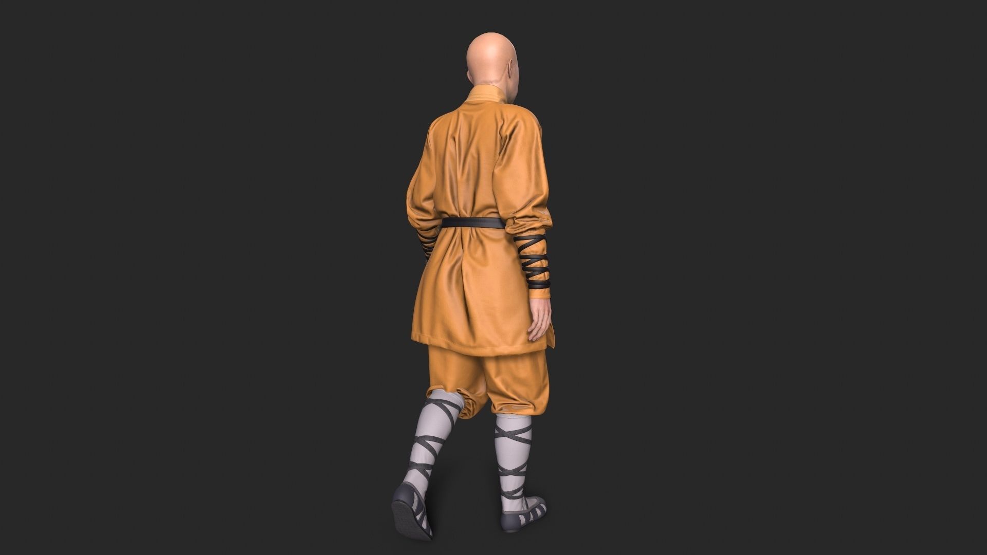 monks  Low-poly 3D model_6
