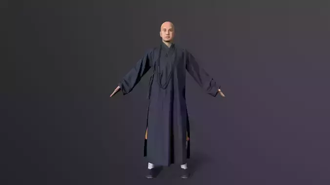 monks Low-poly 3D model