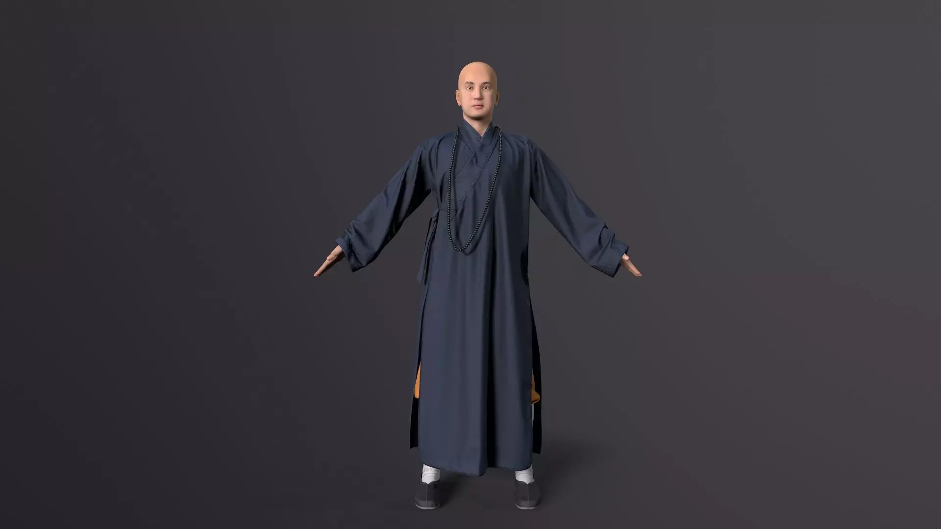 monks Low-poly 3D model