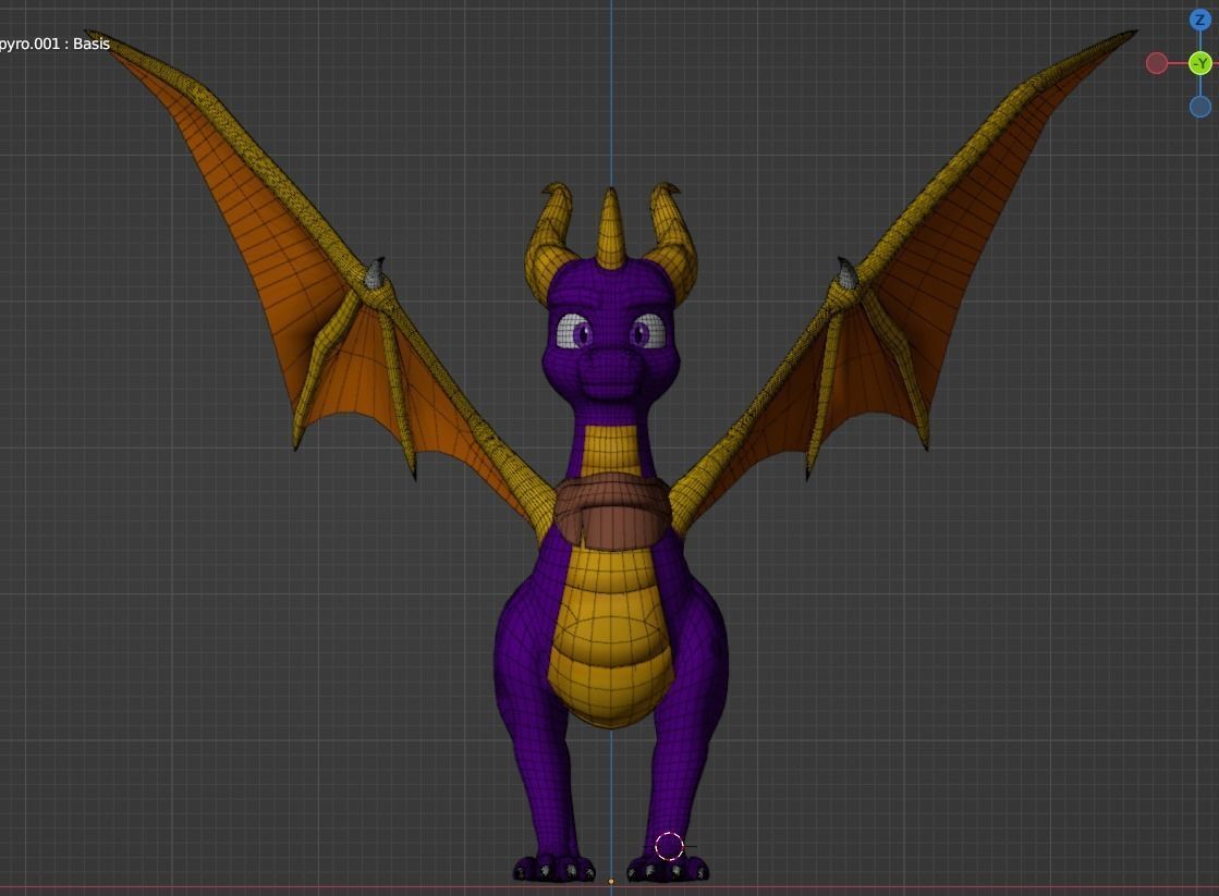 Spyro and Cynder Reboot Models Low-poly 3D model_6