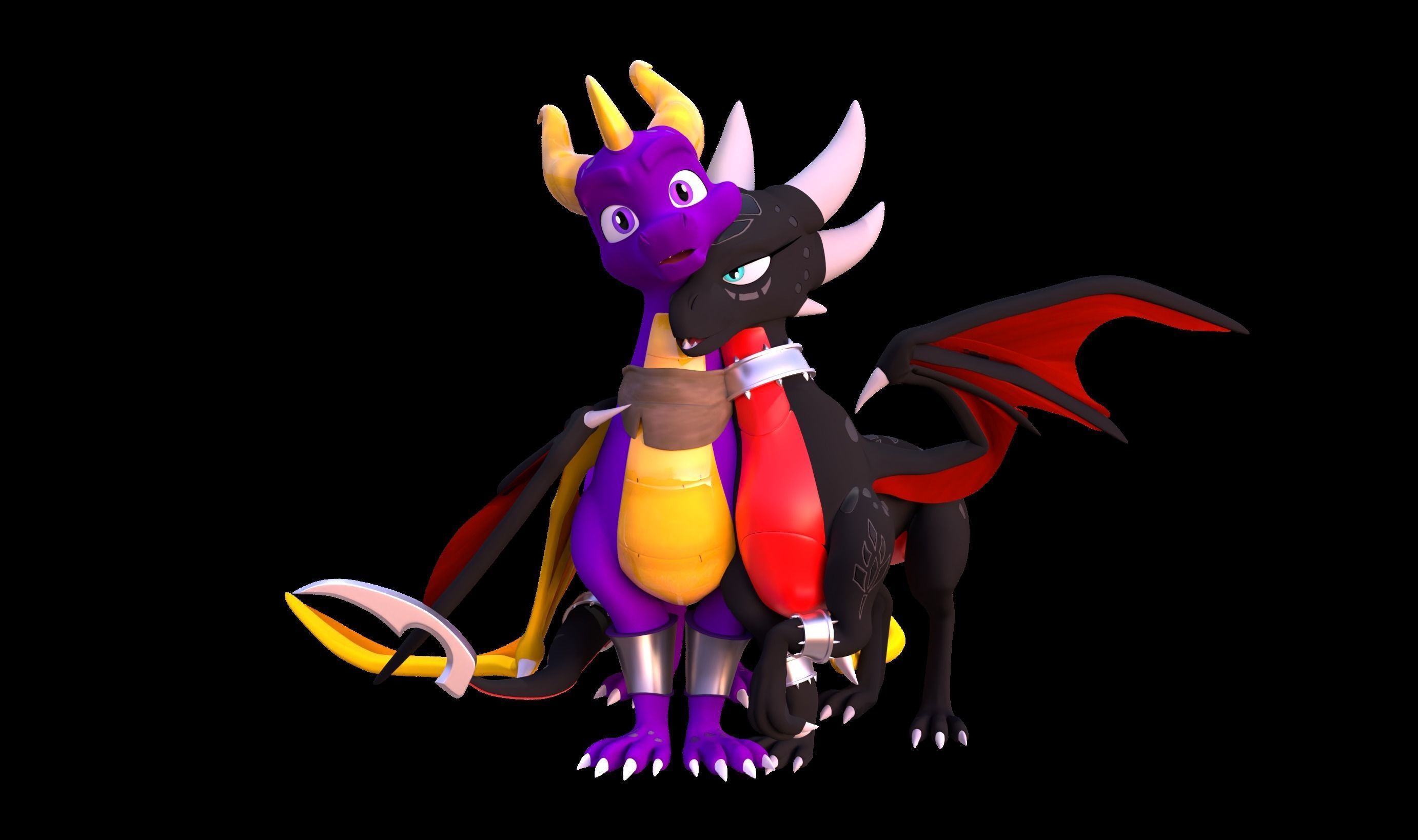 Spyro and Cynder Reboot Models Low-poly 3D model_9