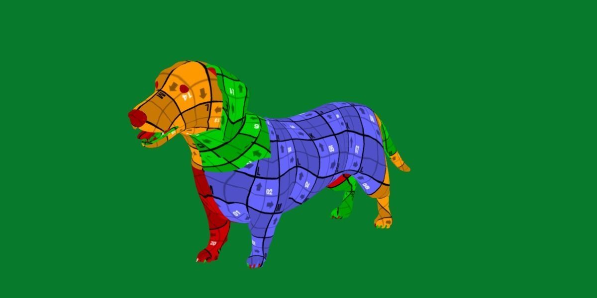 Wiener Dog Low-poly 3D model_12