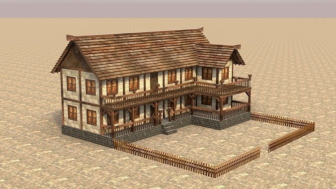 Medieval house fifteen 1 Low-poly 3D model
