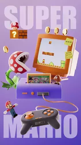 Cartoon computer games hand-held game consoles retro