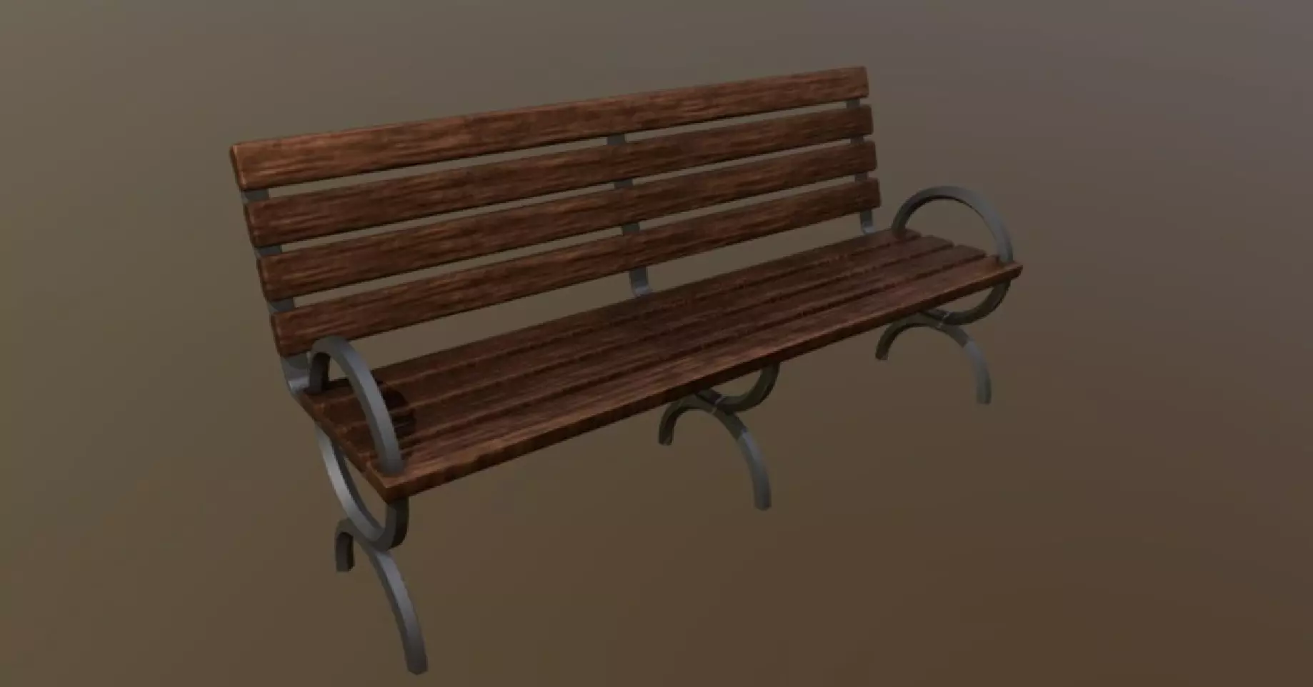 Park Bench Free low-poly 3D model