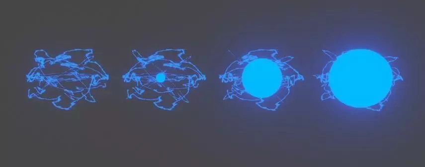 Blue Lightning Ball Free low-poly 3D model
