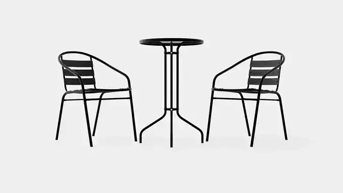 Sofia Cafe Set Low-poly 3D model