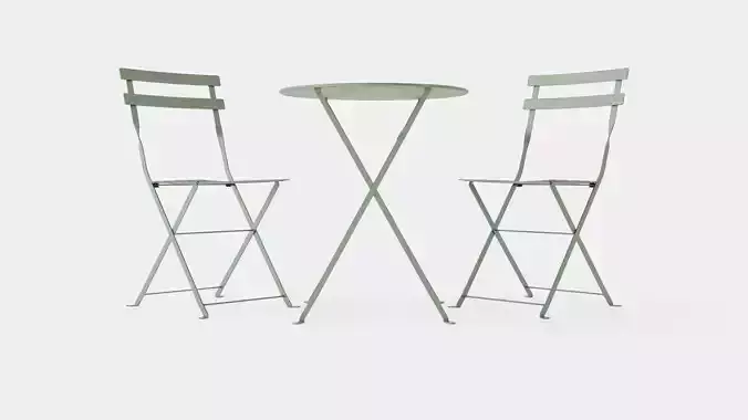 Osaka Cafe Set Cactus Low-poly 3D model