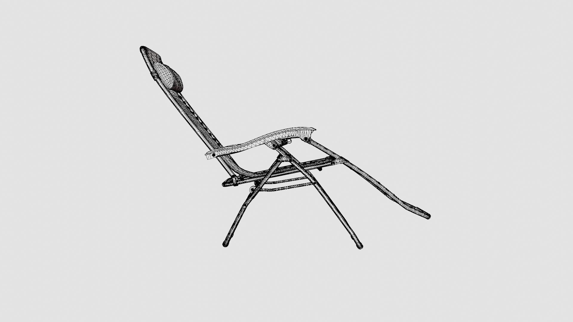 Hannover Relax Chair Black Low-poly 3D model_8