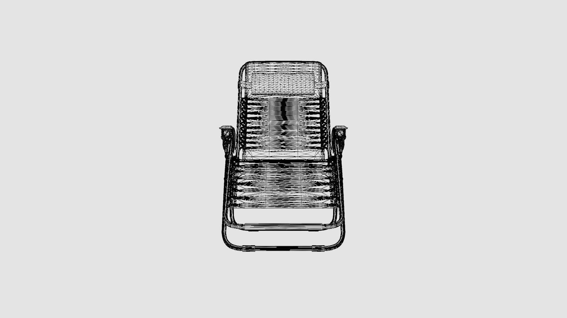 Hannover Relax Chair Black Low-poly 3D model_6