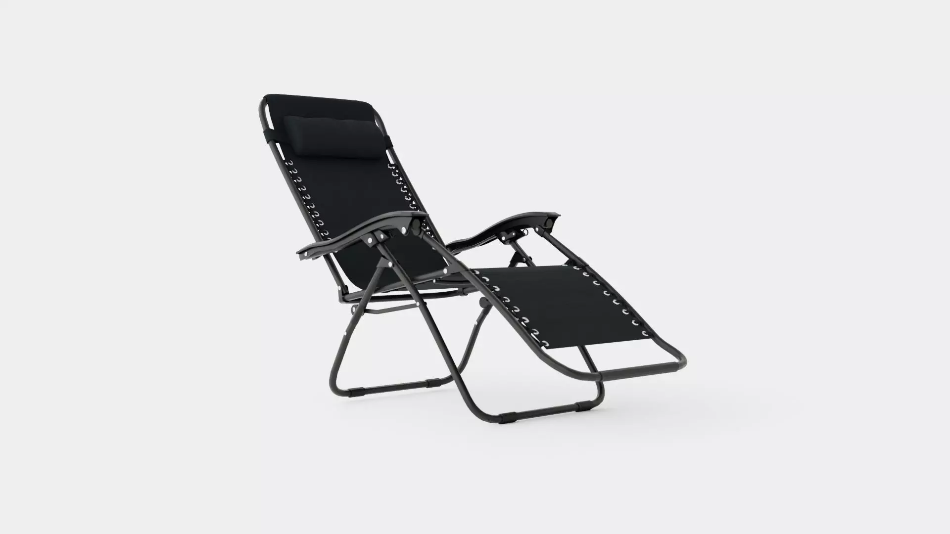 Hannover Relax Chair Black Low-poly 3D model_0