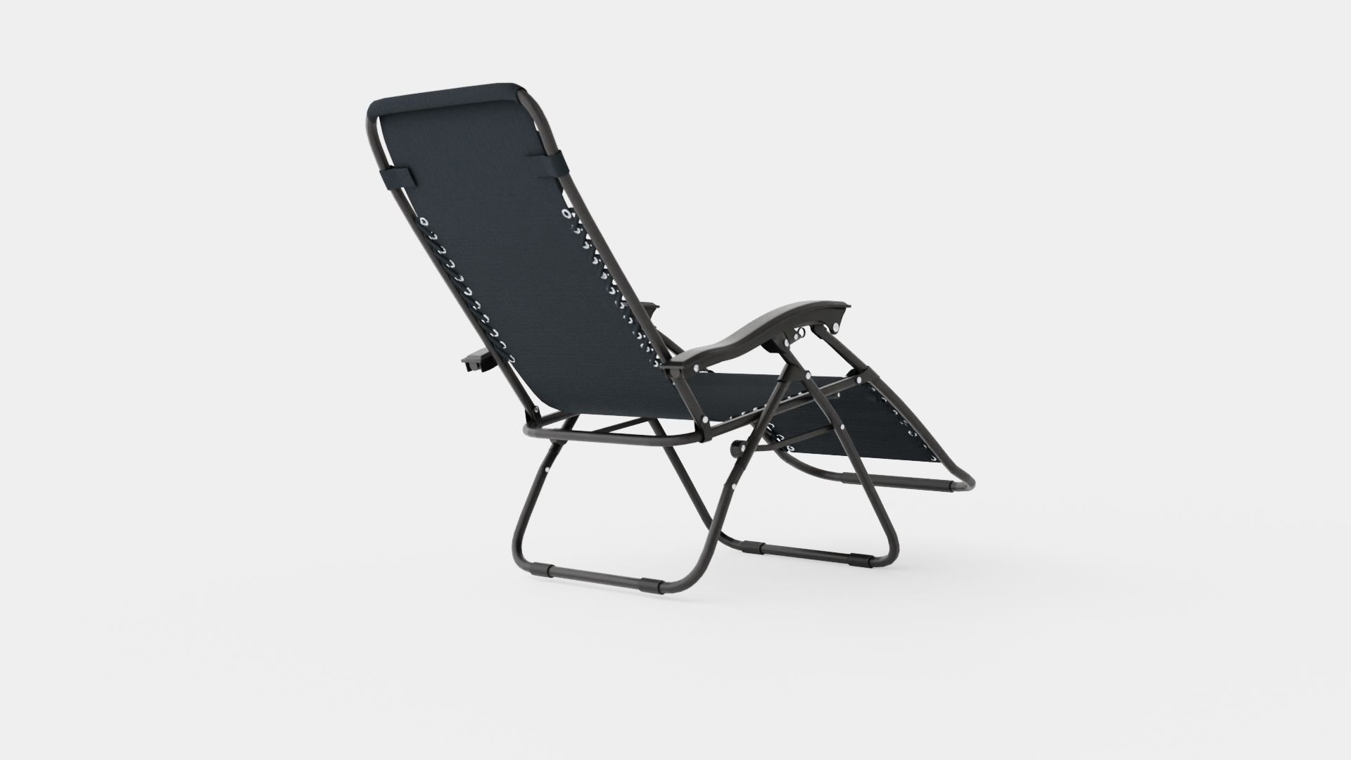 Hannover Relax Chair Black Low-poly 3D model_3
