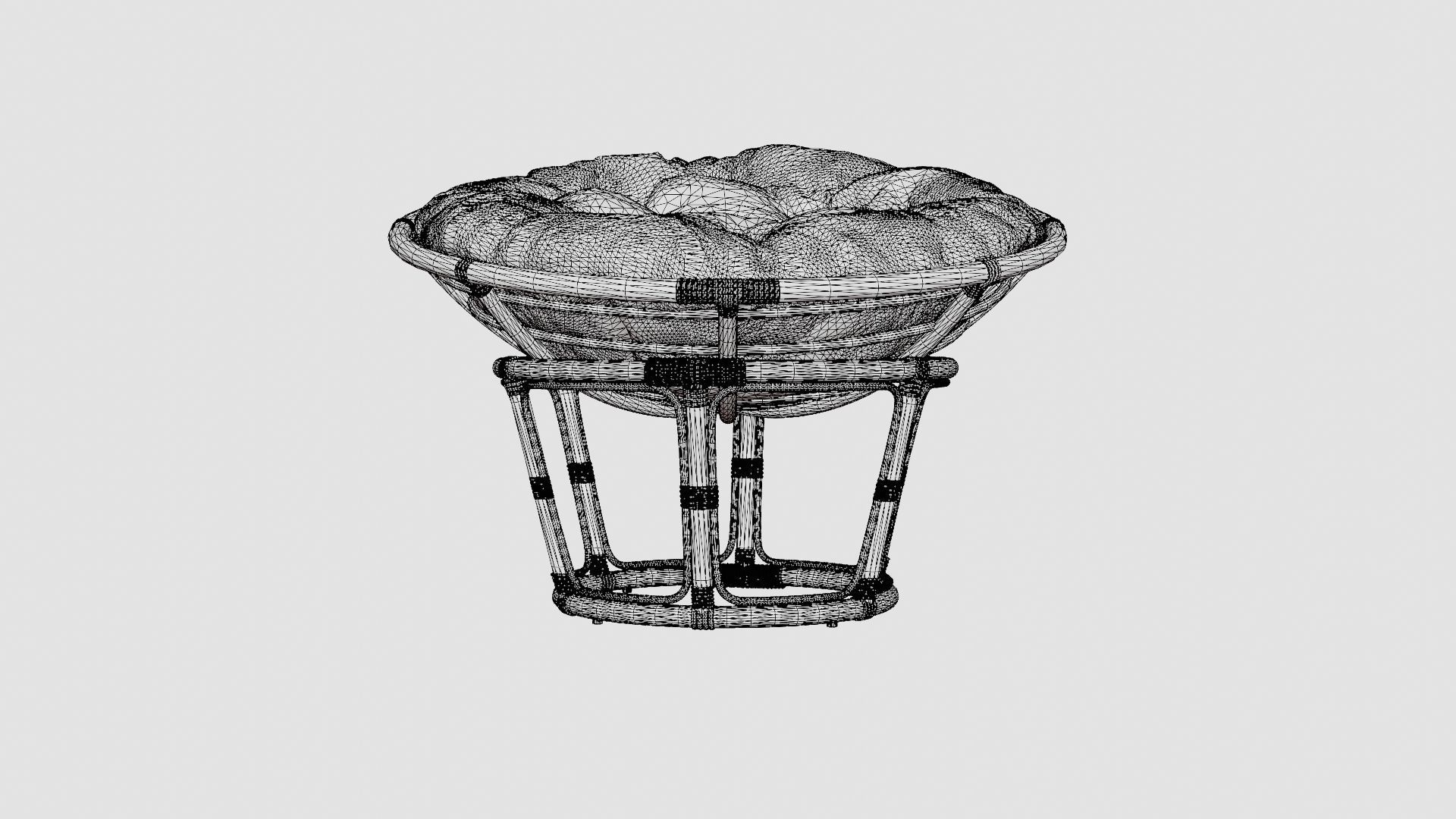 Giovanni Papasan Chair Low-poly 3D model_6