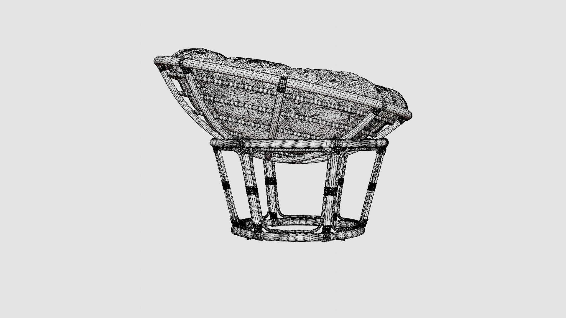 Giovanni Papasan Chair Low-poly 3D model_8