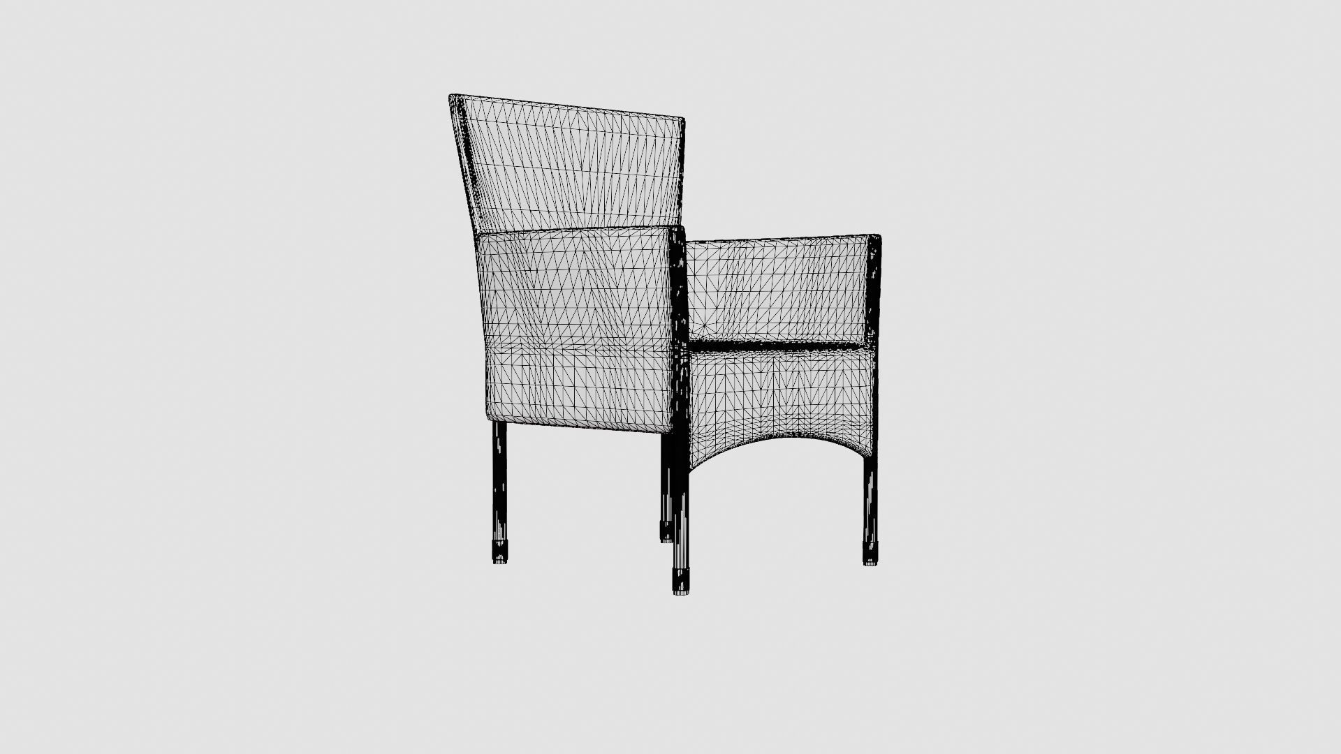 Zaira Dining Chair Low-poly 3D model_7