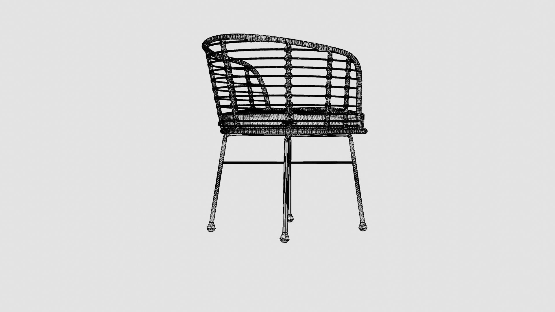 Tretoria Dining Chair Low-poly 3D model_7