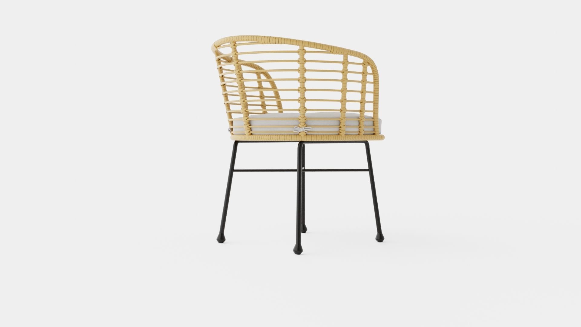Tretoria Dining Chair Low-poly 3D model_1