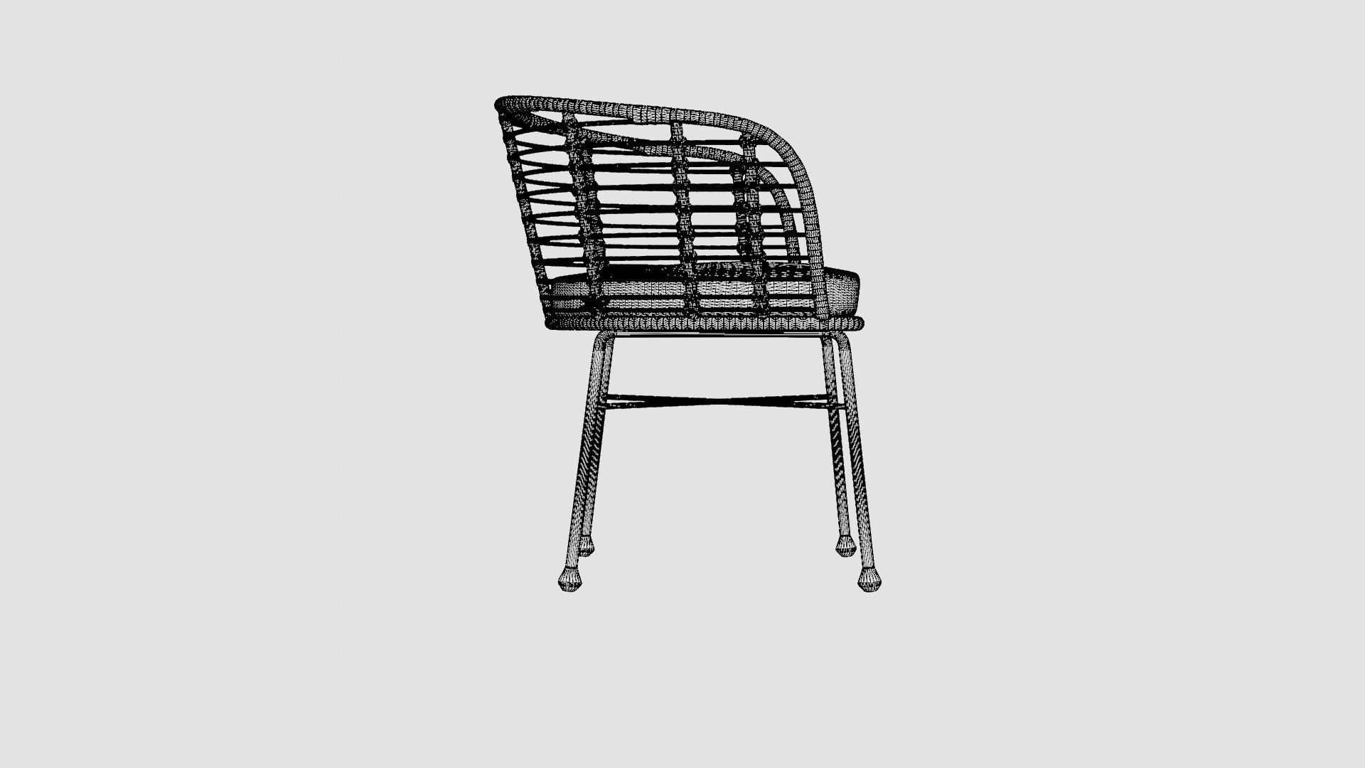 Tretoria Dining Chair Low-poly 3D model_6