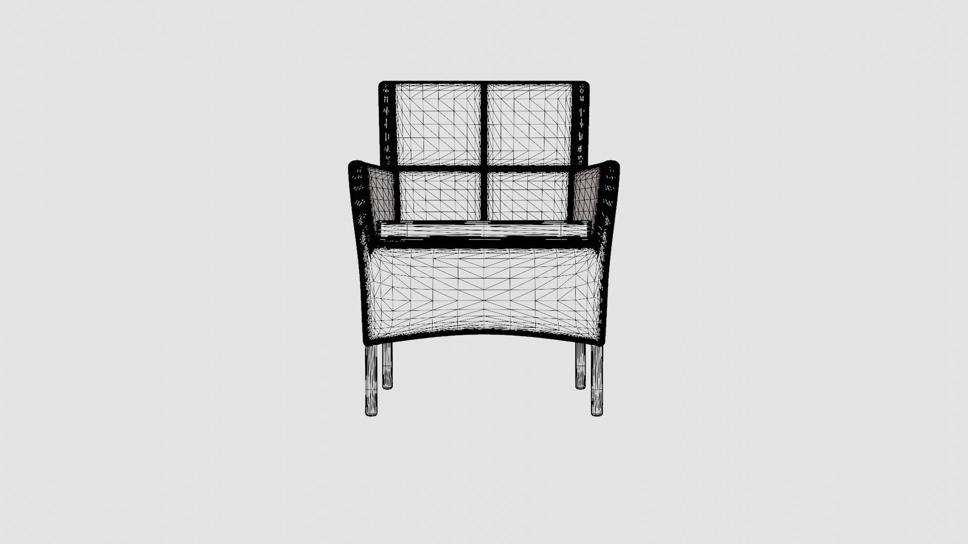 Telese Dining Chair Low-poly 3D model_6