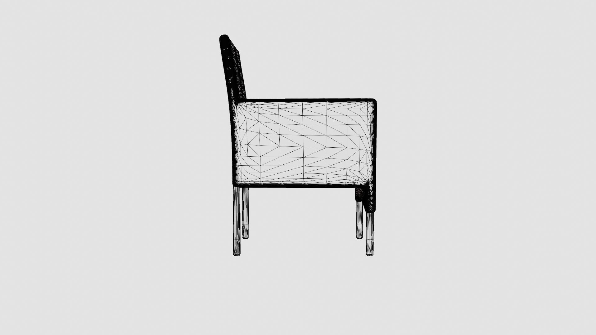 Telese Dining Chair Low-poly 3D model_8