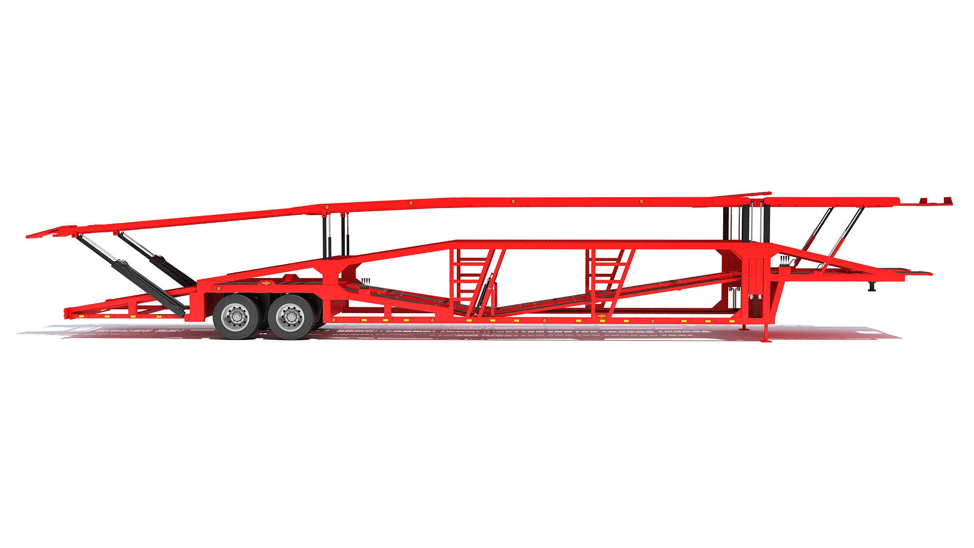 Car Carrier Trailer 3D model_6