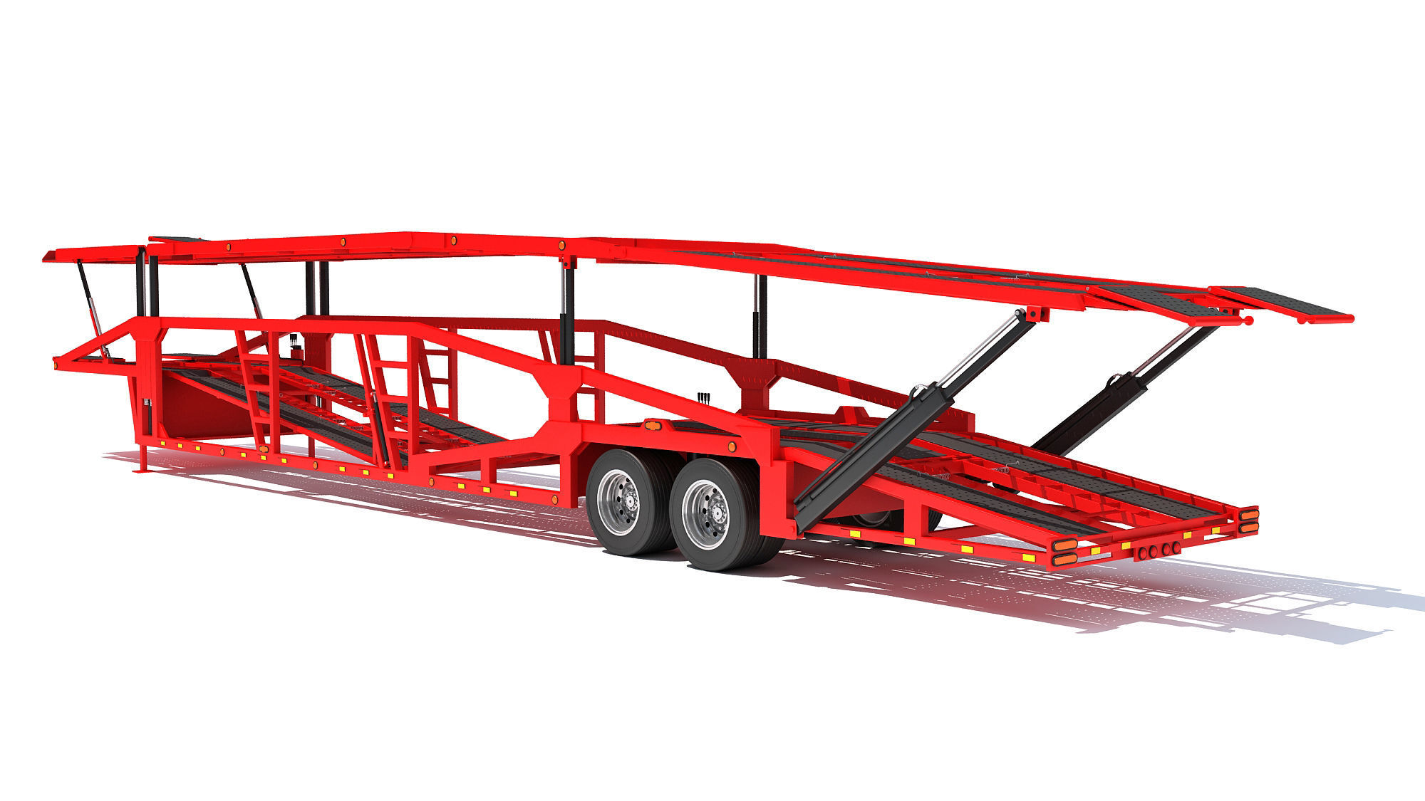 Car Carrier Trailer 3D model_2