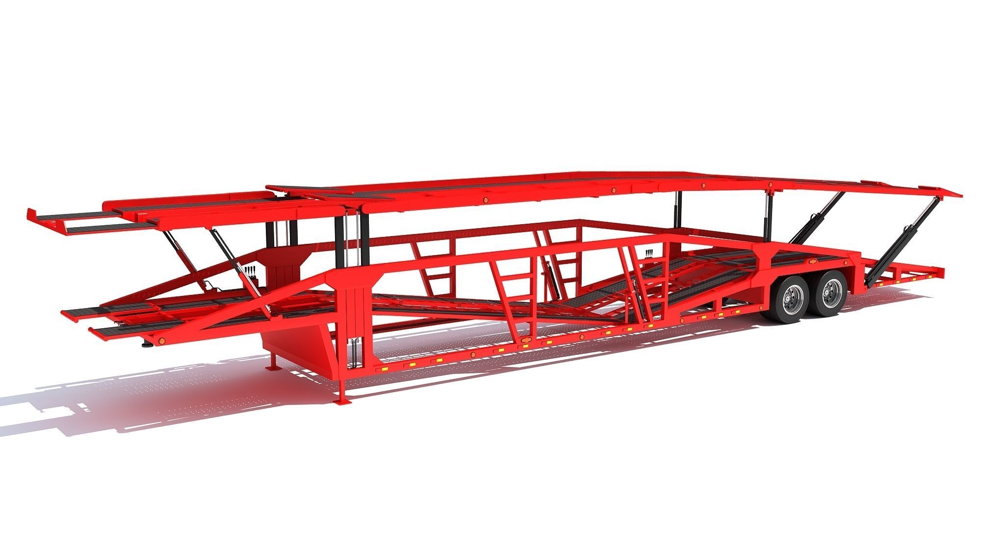 Car Carrier Trailer 3D model_1