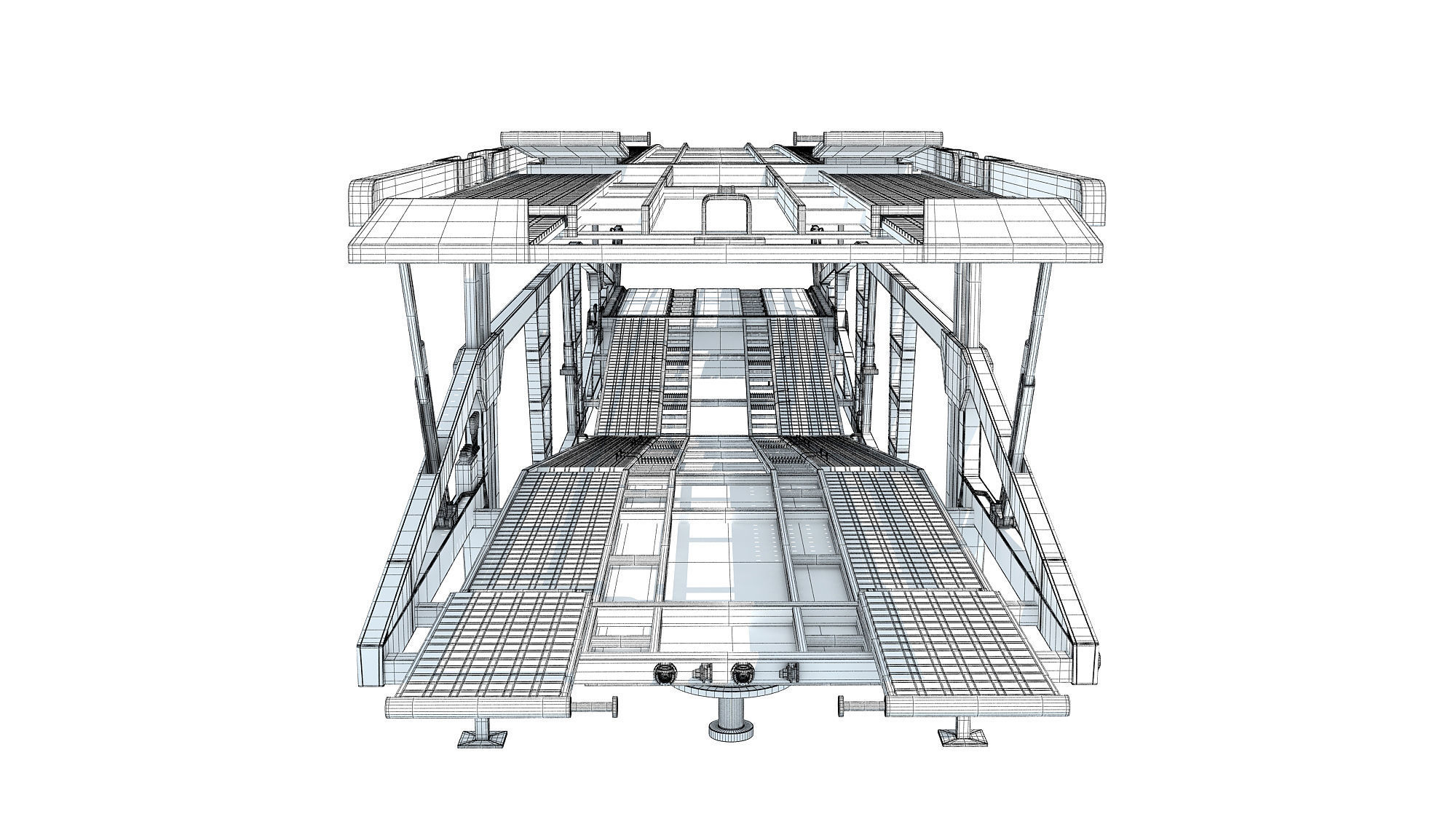 Car Carrier Trailer 3D model_16