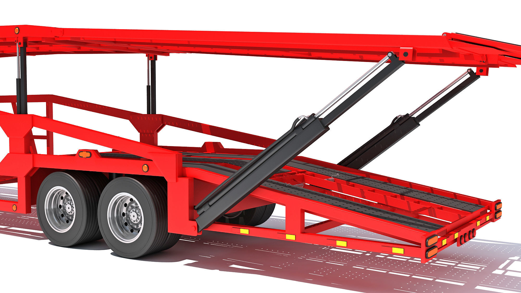 Car Carrier Trailer 3D model_11